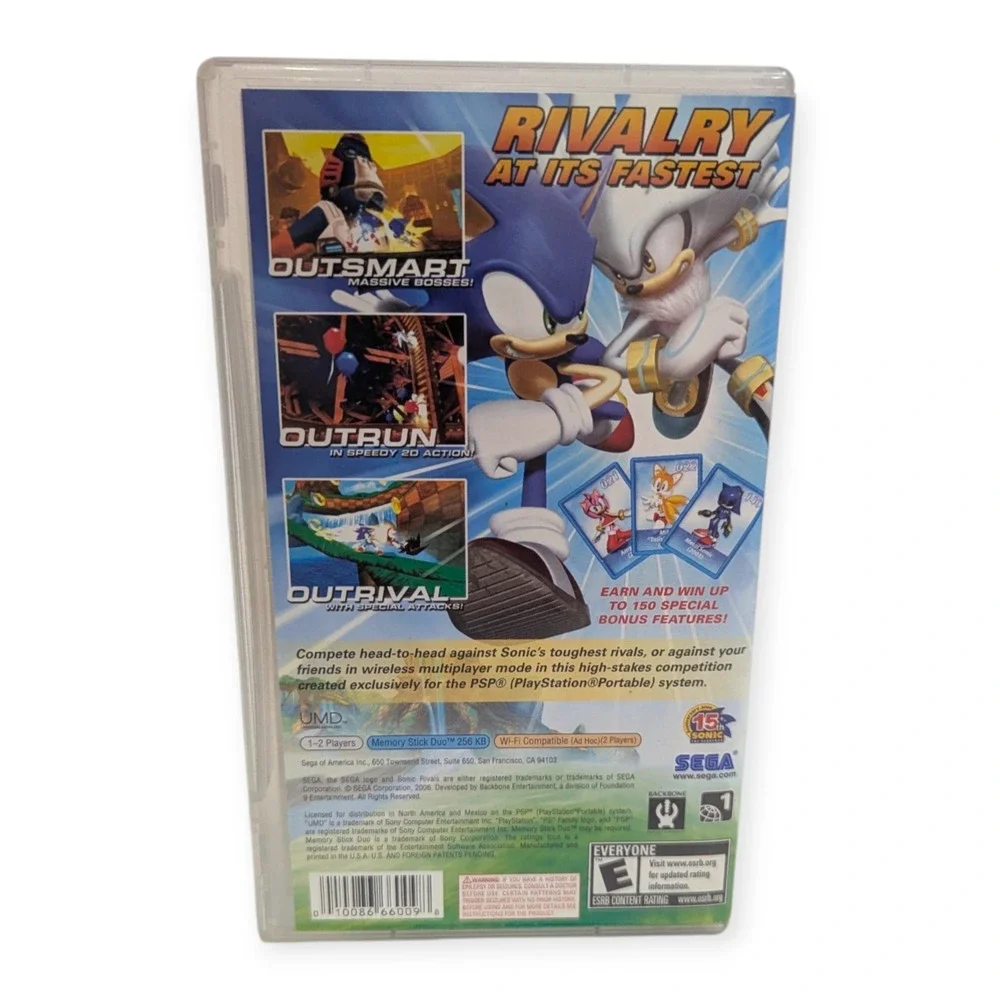 Sonic Rivals Sony PSP Greatest Hits SEGA 2006 CIB Complete with Manual UMD Disc